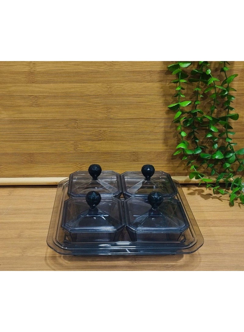 طقم تسالي اكريليك 4*1 -فاميه - Image 1